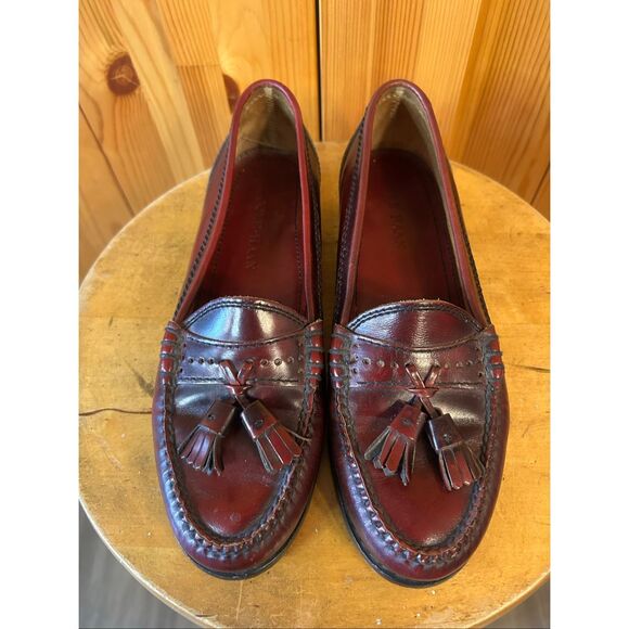 Cole Haan Burgundy Leather Loafers - Picture 2 of 8